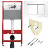 Система инсталляции для унитазов TECE Base  с 2-мя клавишами/панель белая